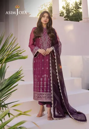 AJCF-19 EMBROIDERED CHIFFON 3 PCS