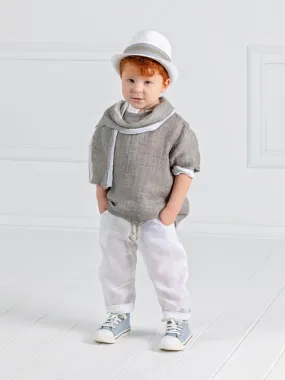 Boy's Baptism outfit in Boho style set 5pcs - ARMEL