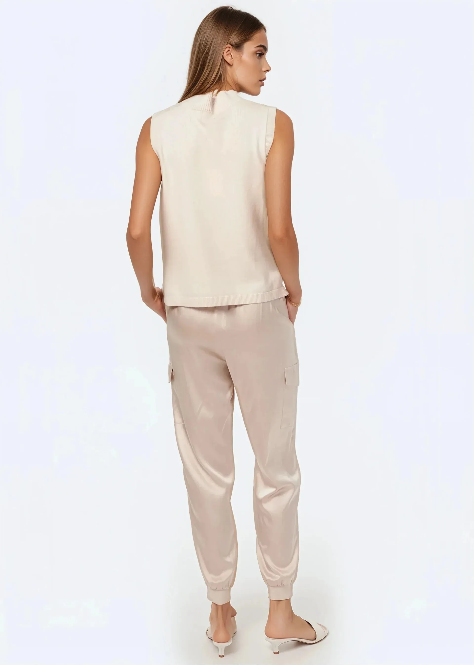 Cacs2001 Silk Champagne Joggers