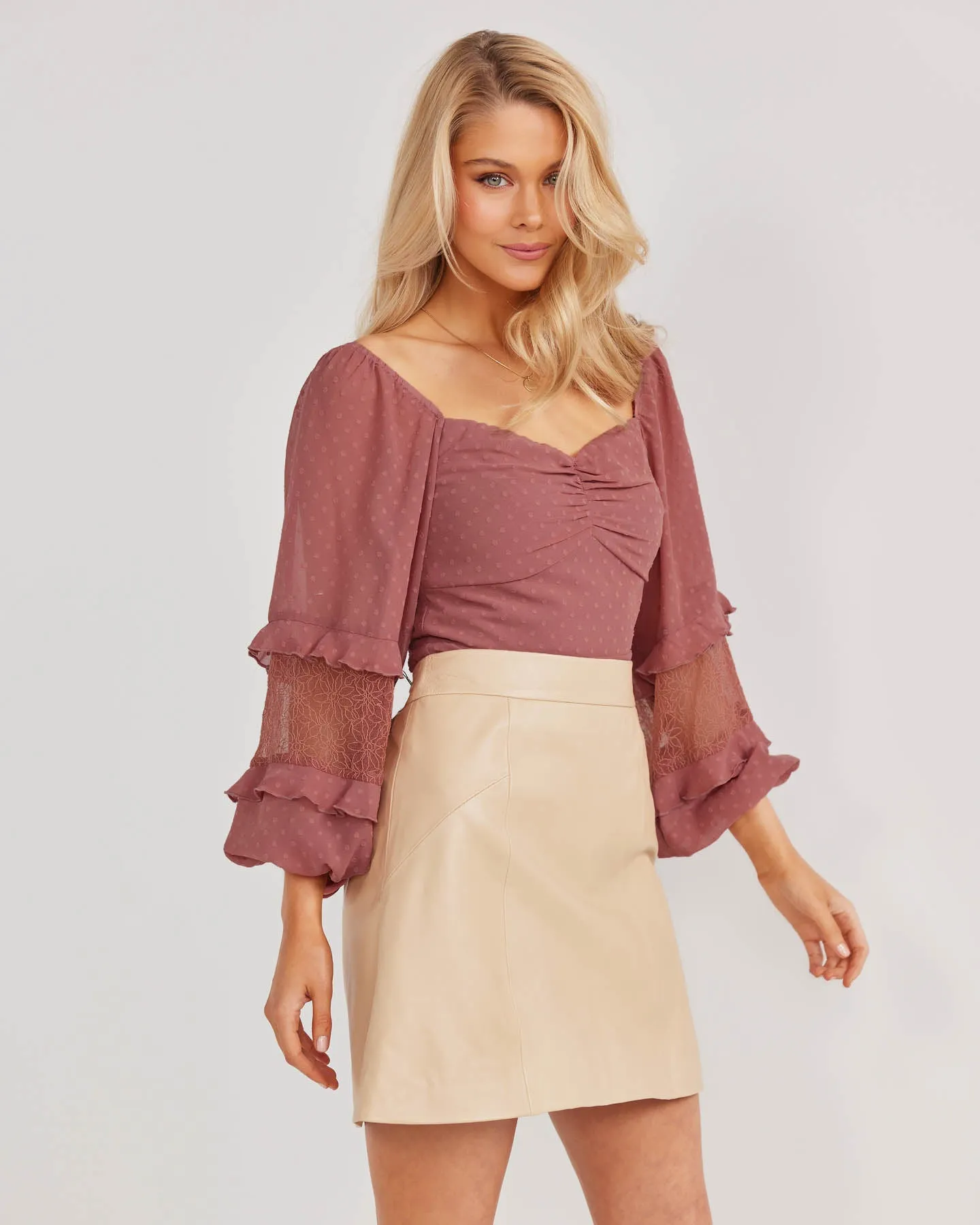 Harmony Bodysuit-Mauve