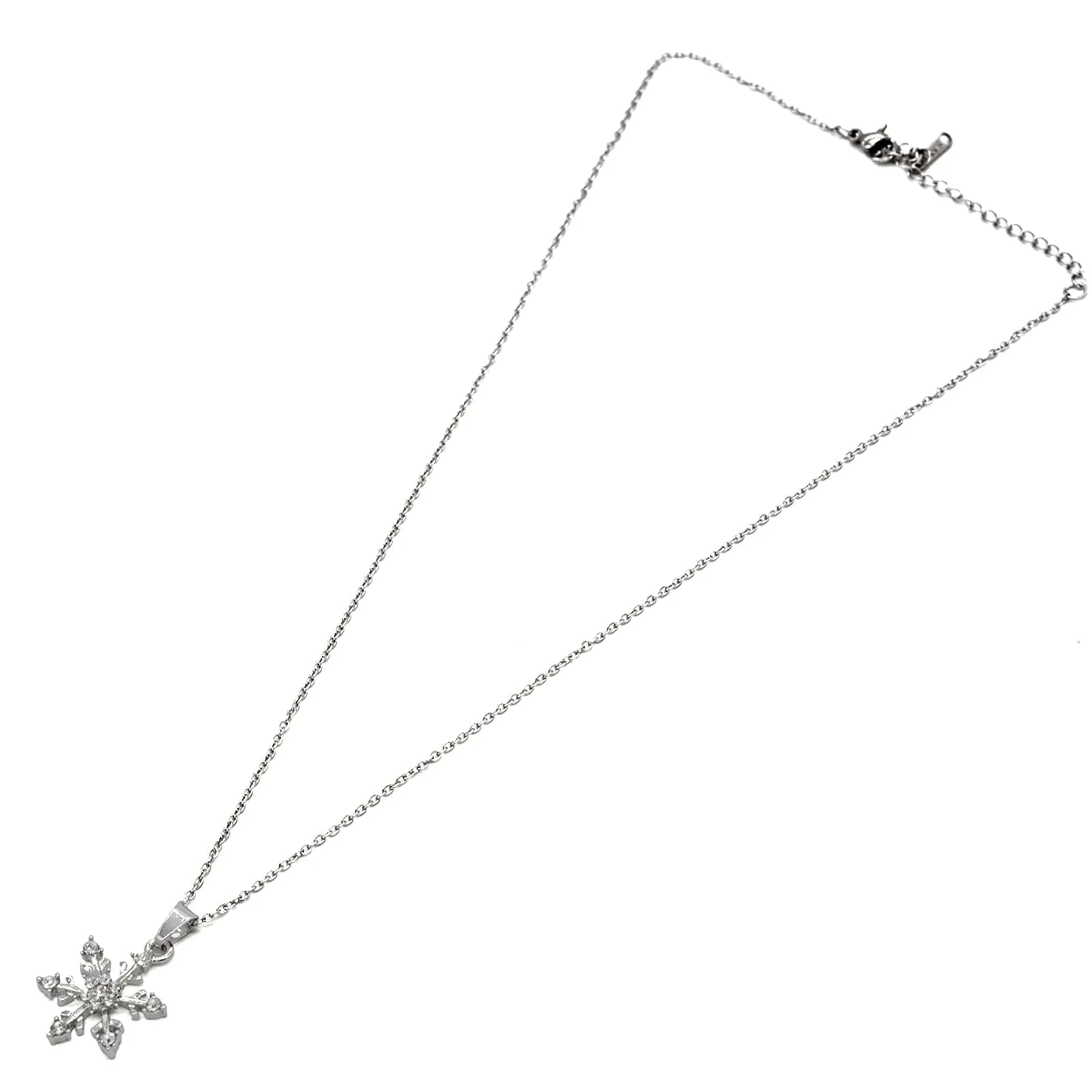 Let It Go Snow Flake Silver Necklace