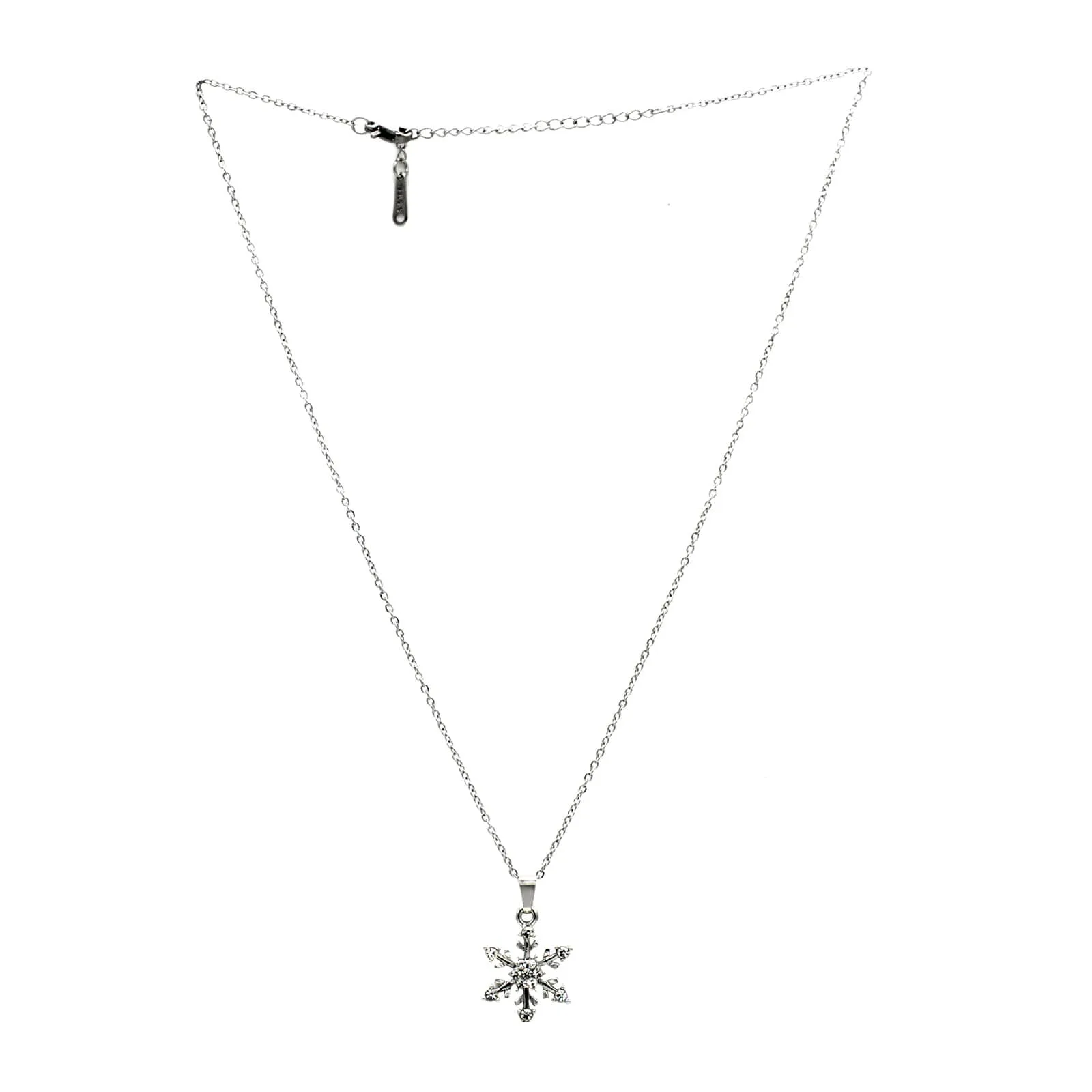 Let It Go Snow Flake Silver Necklace