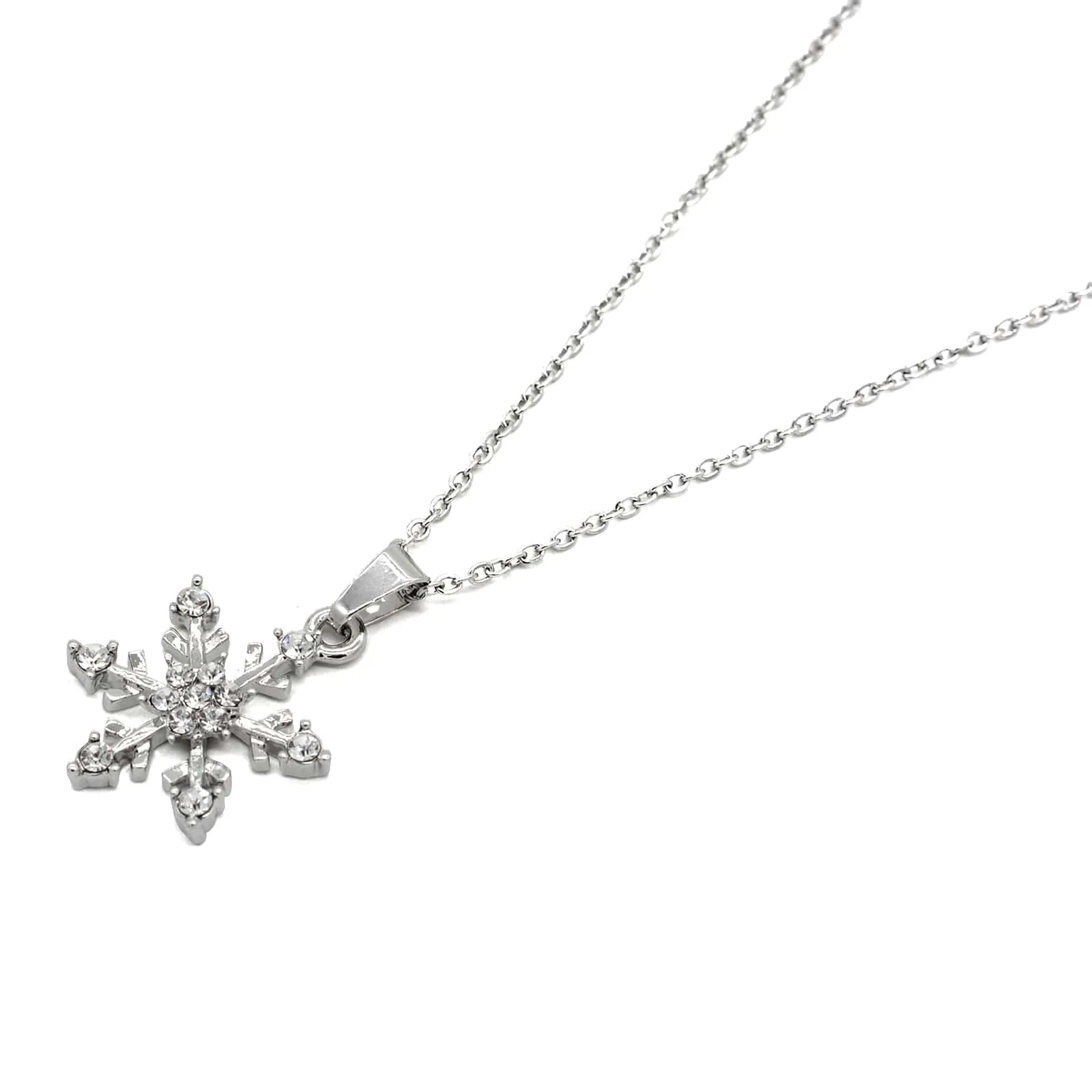 Let It Go Snow Flake Silver Necklace