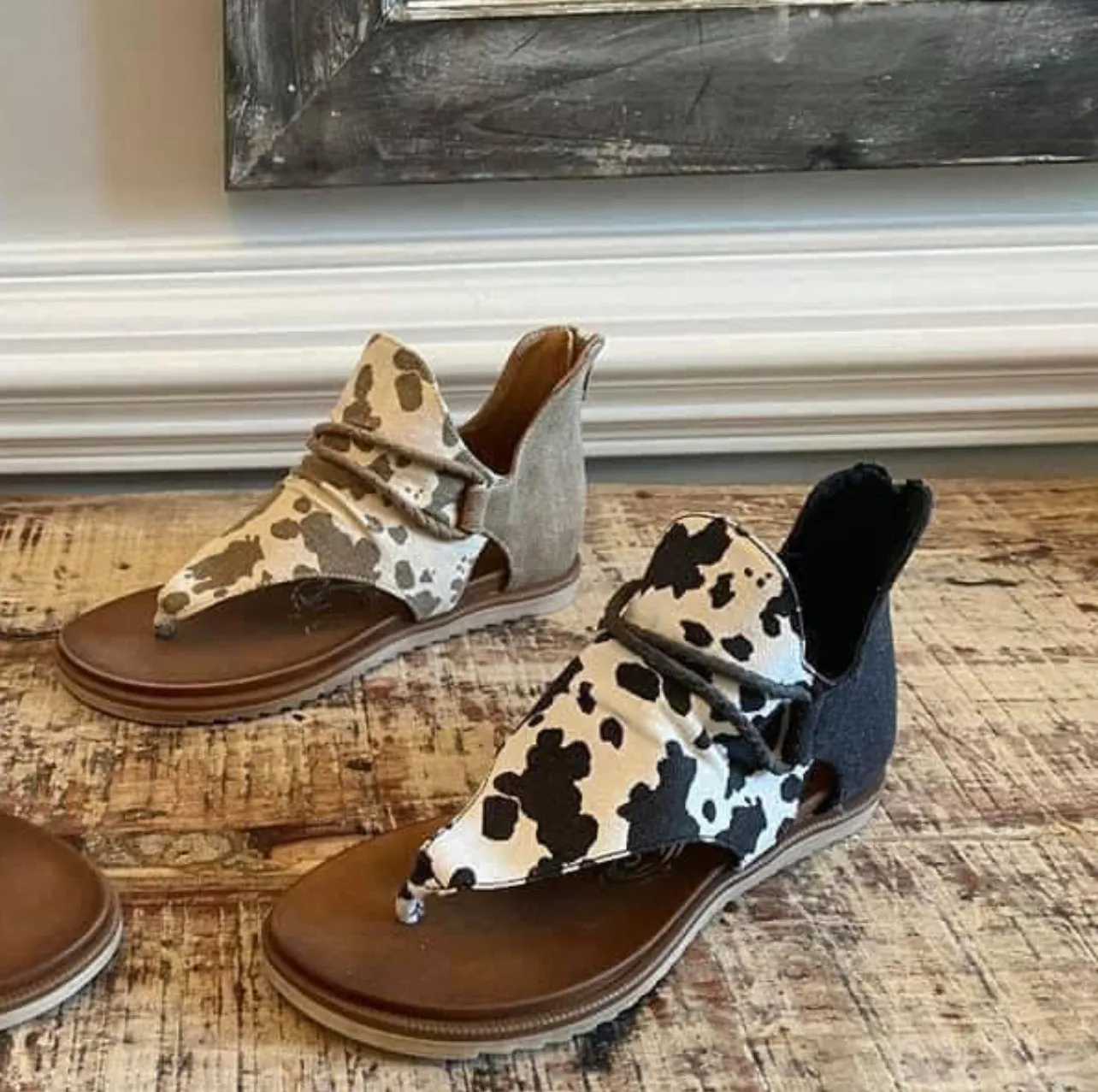 Very G Angelika Cow Print Sandal