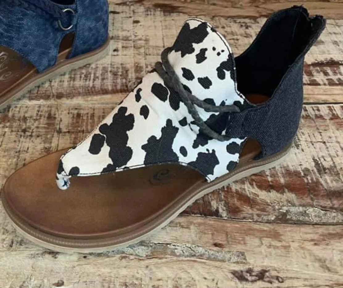 Very G Angelika Cow Print Sandal