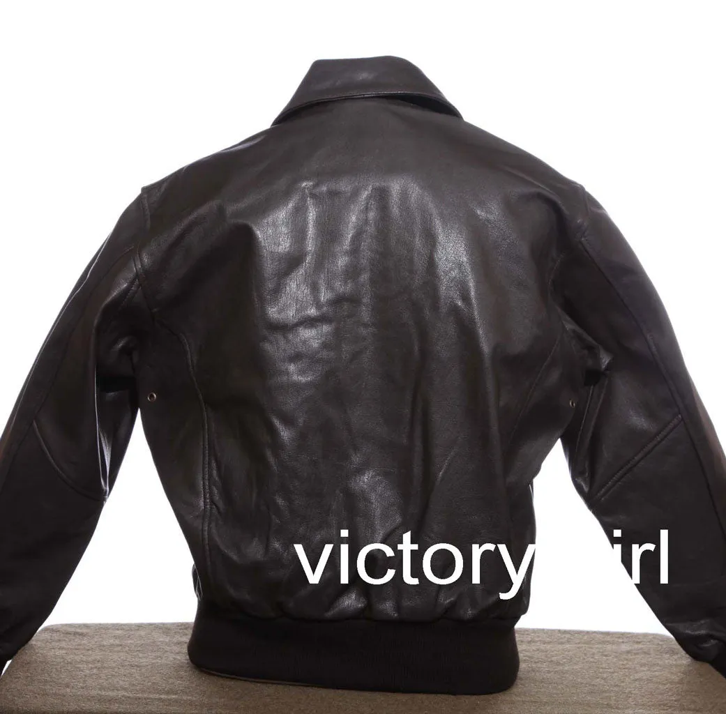 Victory Girl A2 Style Flight Jacket- Goatskin